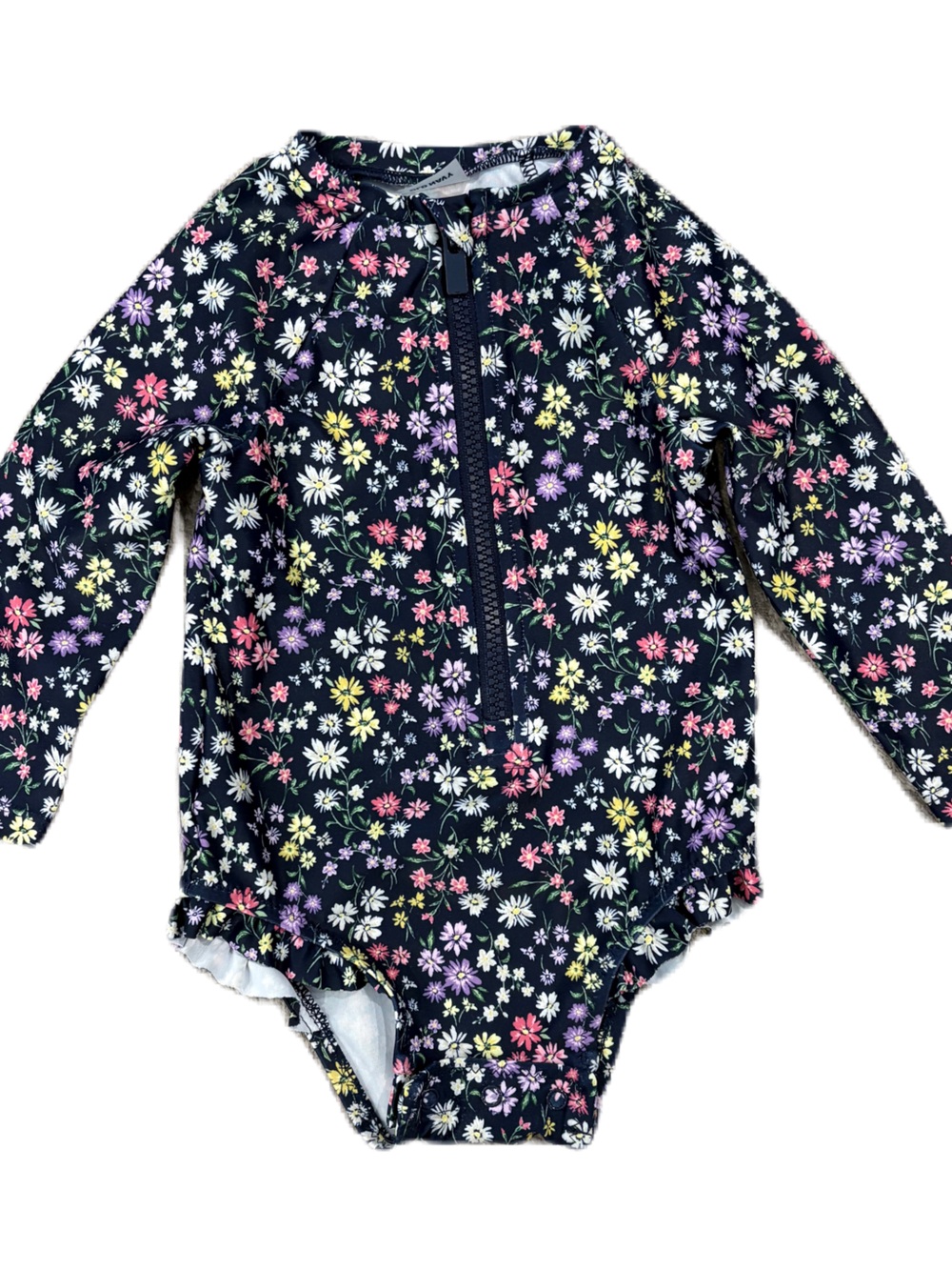Old Navy Floral Long Sleeve Bathing Suit - 6-12 months